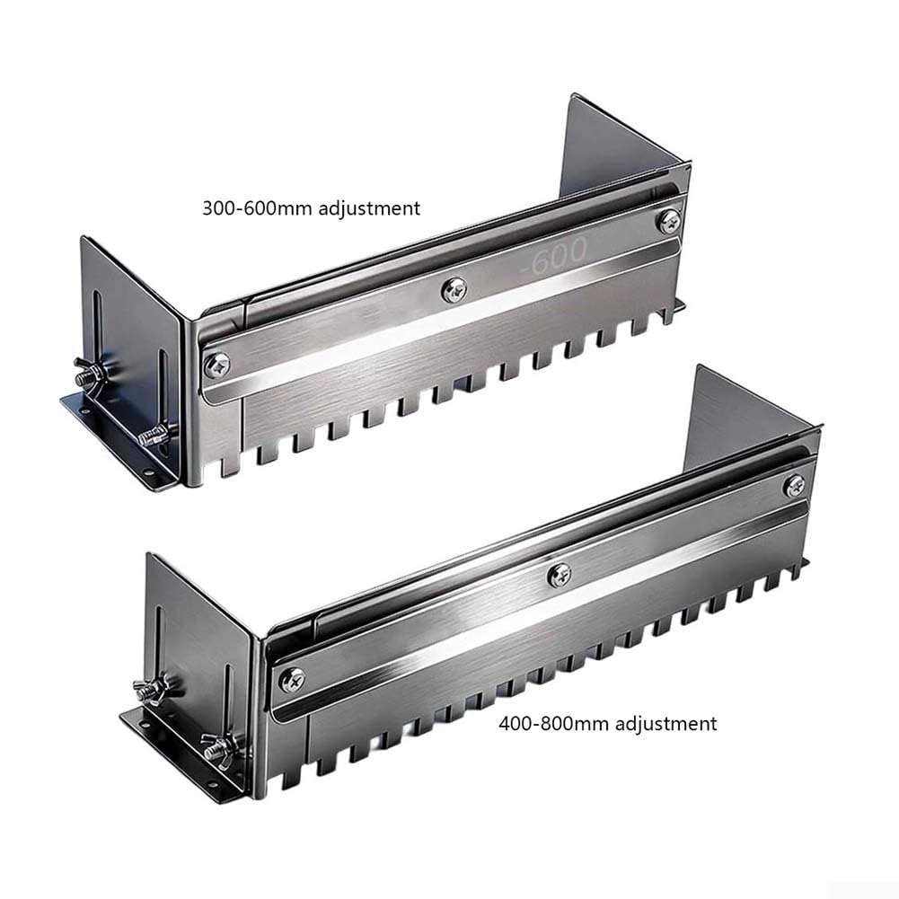 2pcs 300-600mm 400-800mm Paleta con muescas ajustables para paleta de peine de mortero (B)