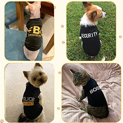 Lkex Dog Shirts 4 Pack Cat Apparel Costumes For Cosplay,Breathable Pet T-Shirts,Summer Clothes K9 Security Boss Fbi Vest For Dogs Puppy Boy Girl thumb #6
