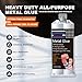 Heavy Duty Metal Repair Glue - Permanent Cold Weld Epoxy for Steel, Iron, Aluminum & Fiberglass | Waterproof High-Temp Resistant Liquid Weld for Automotive, Marine & Household Repairs, 1.76oz(1pcs)