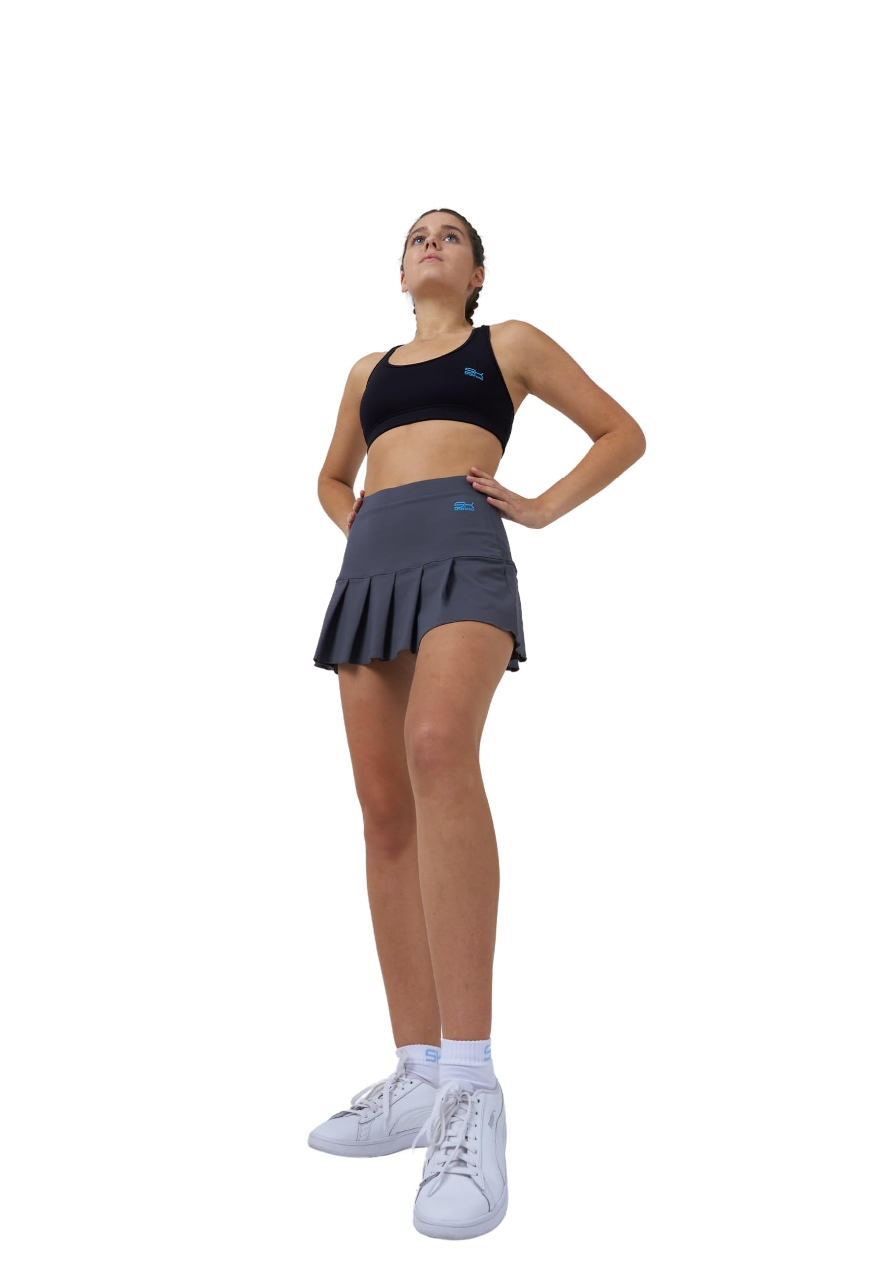 Sportkind Mädchen & Damen Tennis, Hockey, Golf Faltenrock mit Innenhose, atmungsaktiver Skort, UV-Schutz