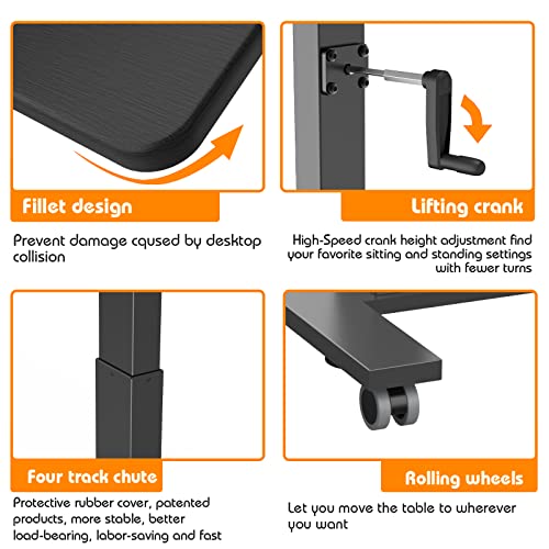Balee Adjustable Overbed Table And Hospital Bed Table On Wheels Mobile Standing Laptop Desk Rolling Bedside Table With Wheels, Movable Over The Bed Table For Home Medical Use #TOP4