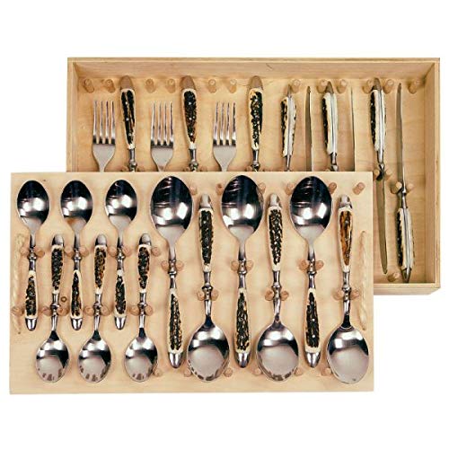 Hi Life Living Nature Set 24 Pezzi Posate tavola con Vero Corno di Cervo. 173601