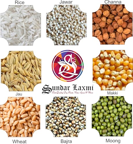 Image of Seven Assorted Grains - 350g (50g Each) | 7 Dhan | Dhaan | sapt dhany for Pooja (सप्त धान्य / 7 धान)