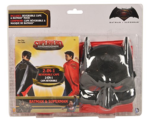 Imagine By Rubie's Child's Batman V Superman: Dawn Of Justice Batman & Superman Reversible Cape & Mask Set, Medium #TOP1