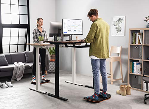 Fezibo AFM-02 Standing Desk Anti Fatigue Mat Wooden Wobble Balance Board Stability Rocker thumb #1