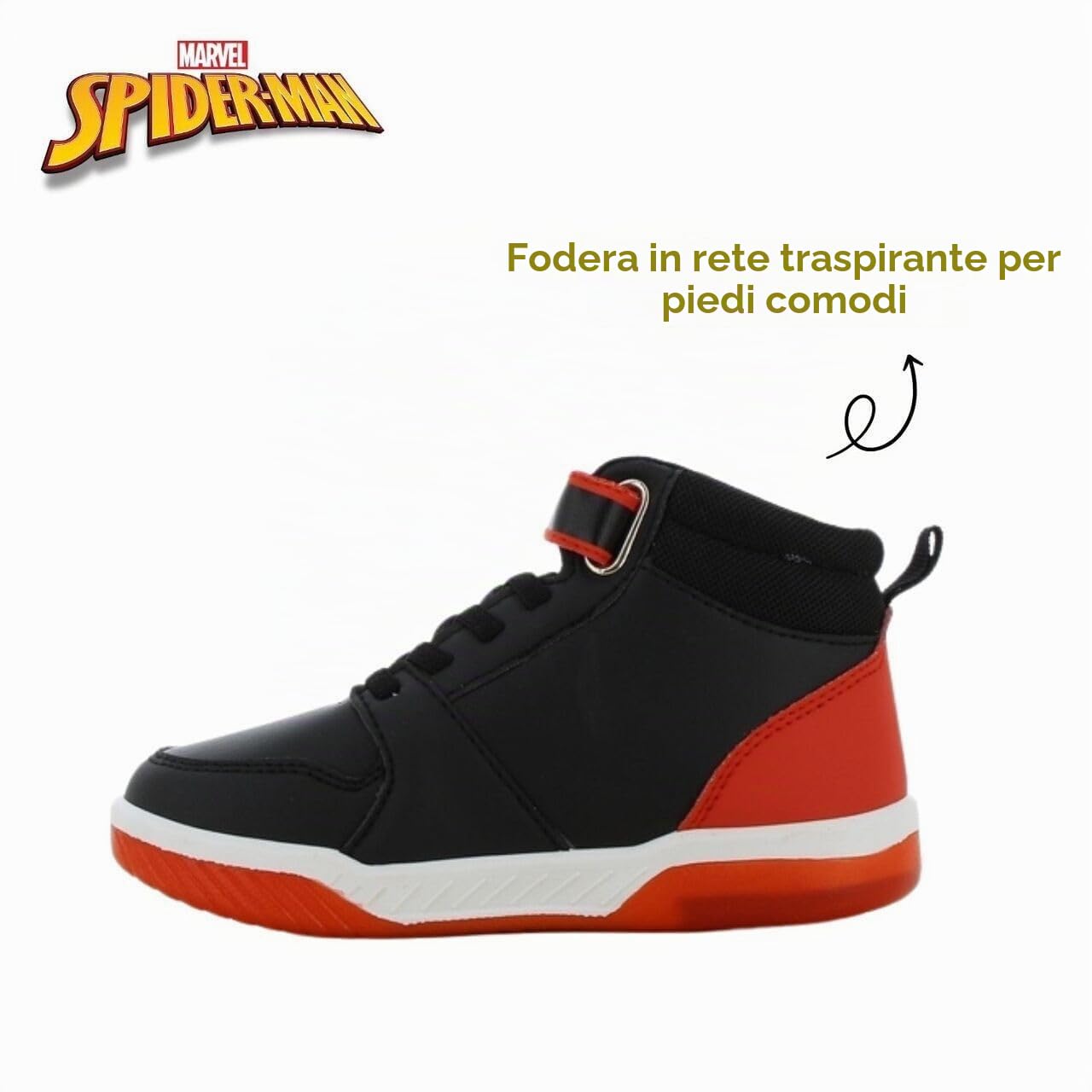 Leomil Spiderman Scarpe Bambino Sneakers | Scarpe da Ginnastica per Bambini, Leggere e Comode, Perfette per la scuola e il tempo libero, Marvel, Regalo di compleanno
