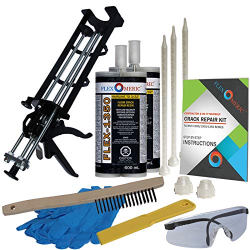 Concrete Floor Crack Repair Kit - Very Low Viscosity Polyurethane - FLEXKIT-1350-20