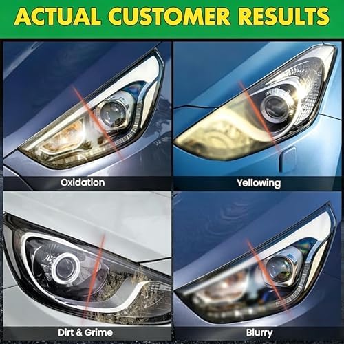 CYTITZHN Headlight Restoration Spray β Instant Oxidation, Yellowing & Stain Removal, Restores Cloudy Headlamps to Like New, Portable Cleaner for All Cars β 120ml/4.01oz - 5