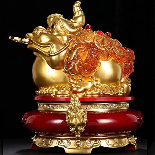 Statue de Bouddha Feng Shui et crapaud à trois pattes pour décoration de bureau