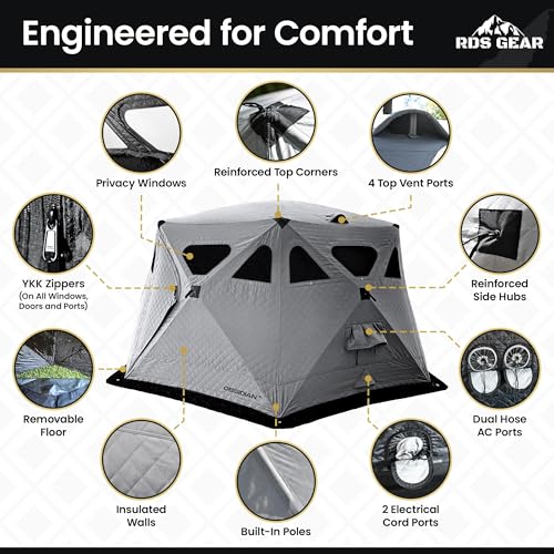 Obsidian tienda camping pop-up 4 estaciones 6-8 personas miniatura 2
