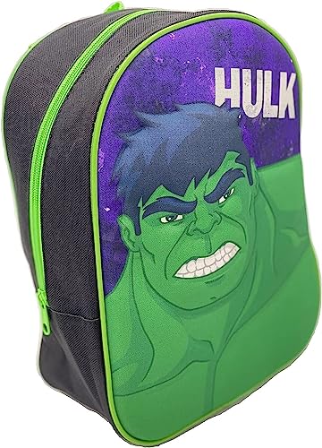 Hulk Avengers Marvel - Mochila para niños (mochila), Verde, azul, Backpack