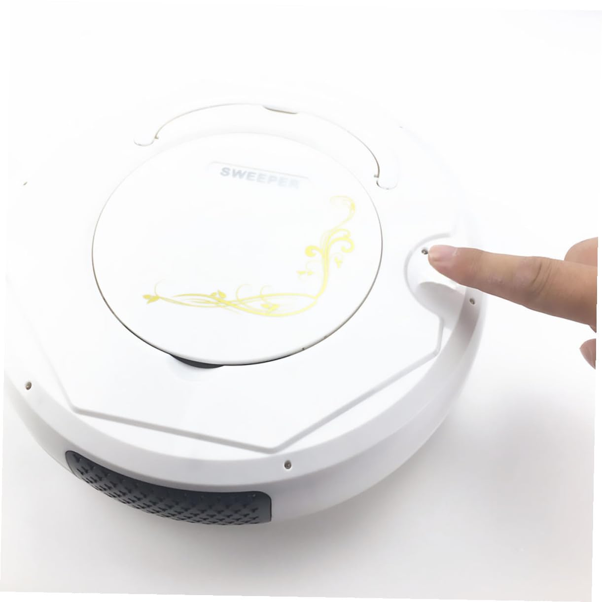 FUOYLOO Intelligenter Saugroboter mit Wischfunktion, USB Ladefunktion, Weiß | Kunststoffgehäuse, Starke Saugleistung, Leichtes Gerät, für Haushaltsreinigung im Innenbereich