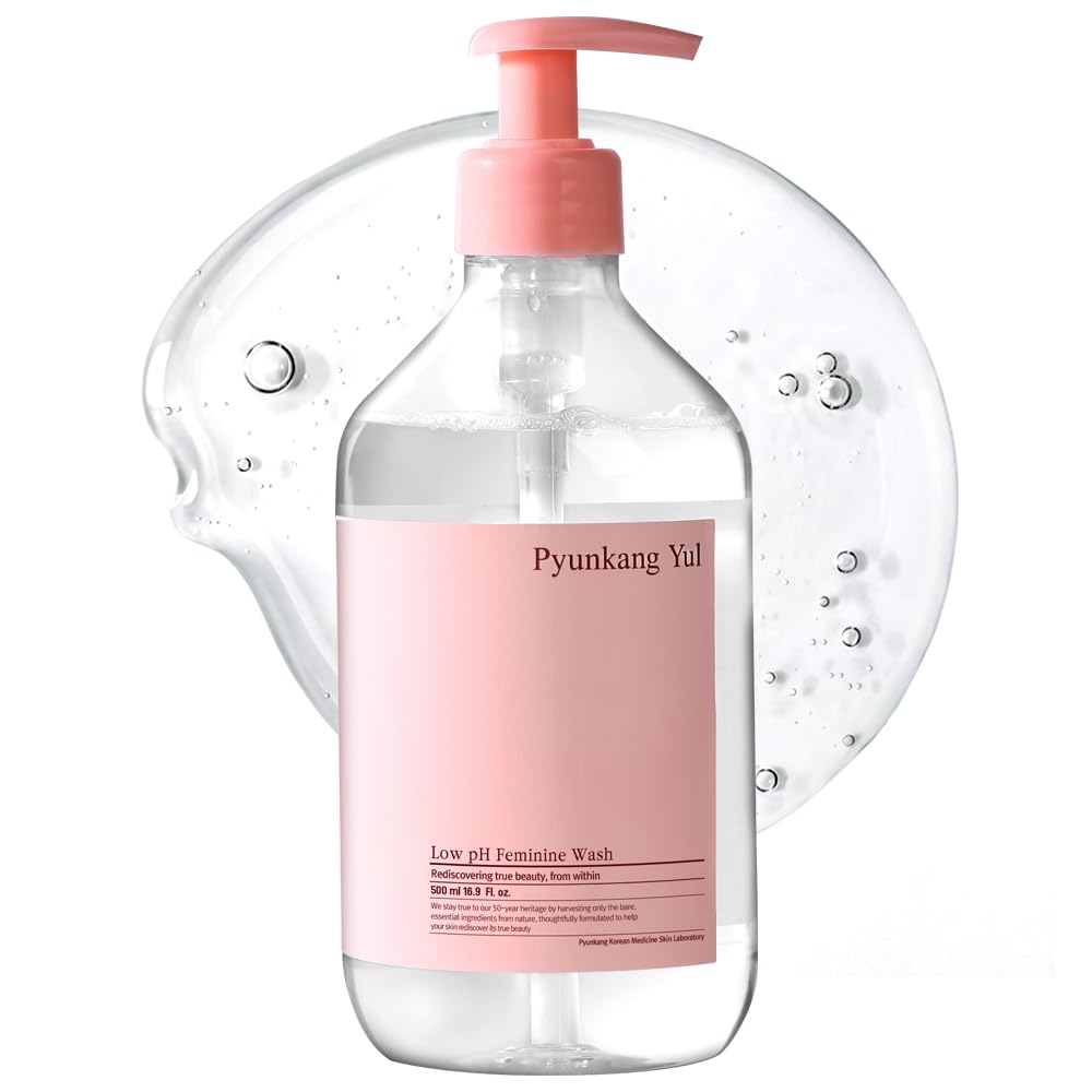 Pyunkang Yul Nettoyant féminin à faible pH avec thé vert, Cica, hydratant pour la santé vaginale des femmes, apaisant, soin d'hygiène intime pour les démangeaisons et la peau sèche, nettoyan, 500 ml