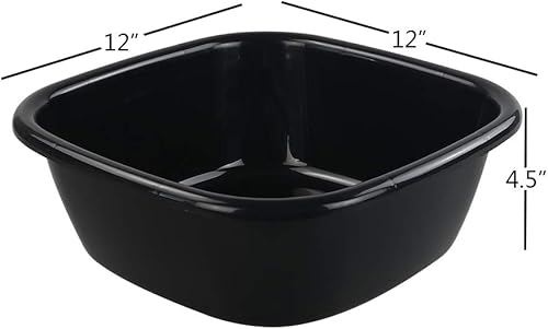 Miniatura 2 de Kekow Paquete de 4 bandejas pequeñas para lavabo, 8 cuartos de galón de color negro