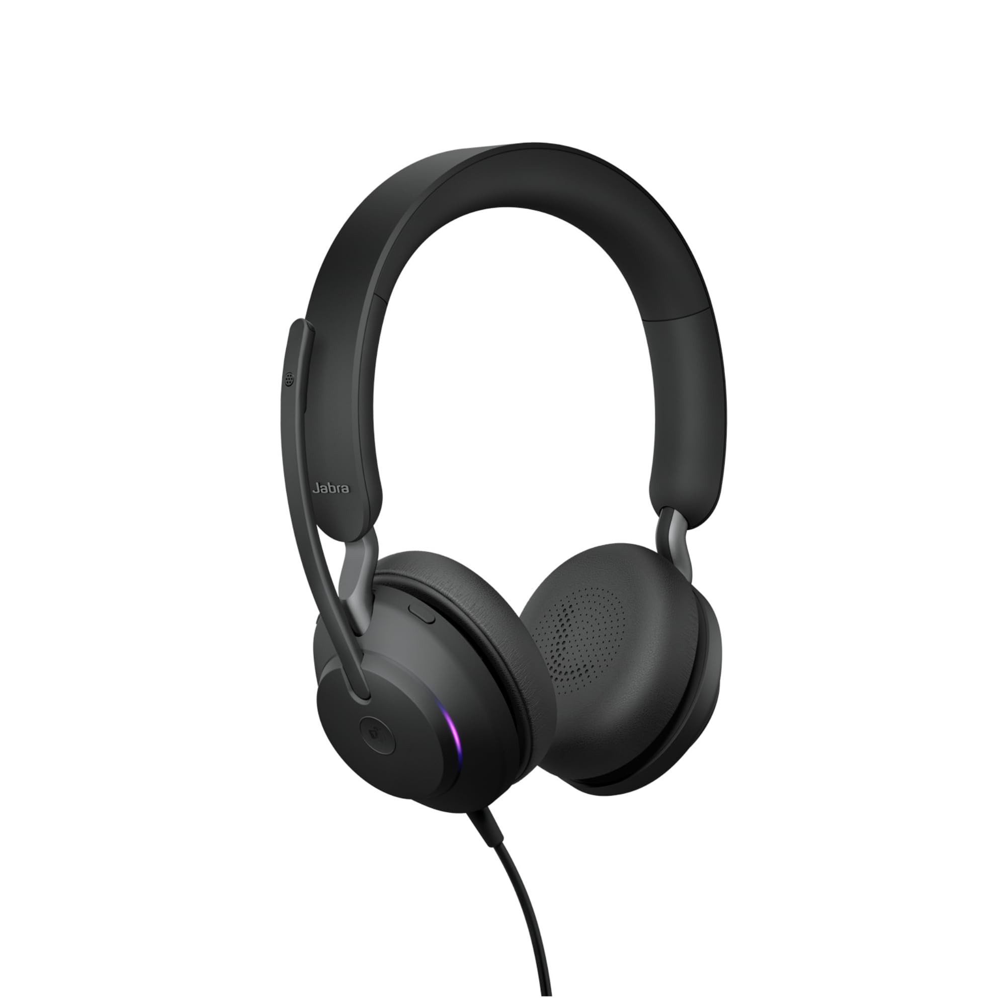 Jabra Evolve2 40 SE Casque stéréo Filaire avec réduction du Bruit, Microphone et câble USB-C/A – Certifié MS Teams, Compatible avec Toutes Les Autres Plateformes – Noir