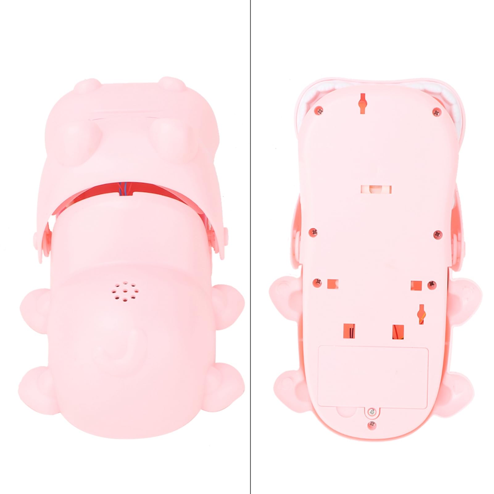 Kikumi Boca de Hipopótamo de Dibujos Animados Portátil con Dientes, Juguete para Morder los Dedos, Juego de Mesa, Juguetes para Niños (Rosado)