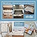 Elodie Essentials Drawer Liners - 14 in x 19.5 in, Pack of 6 - Fresh Linen Scented Drawer Liners - Damask Design & Scented Shelf Mat - Trim-to-Fit Sheet