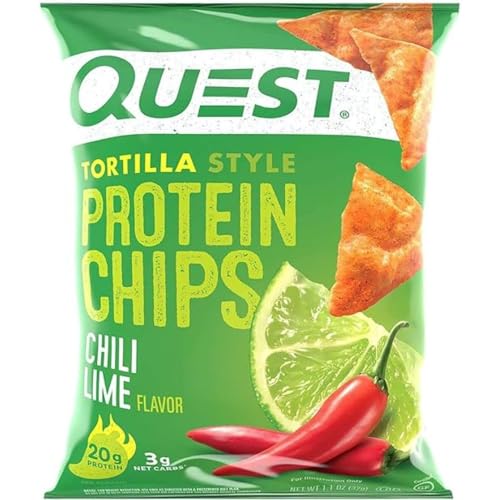 Image of Protein Chips - Tortilla Style, Chili Lime - Box of 8 by Quest Nutrition