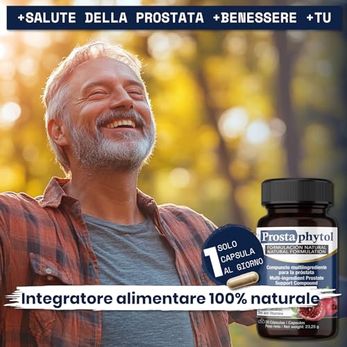 Prostaphytol | Complesso Per La Prostata Con Saw Palmetto, Zinco E Vitamine | Aiuta A Regolare L'urgenza Urinaria | Favorisce La Salute Maschile | Favorisce La Regolazione E La Potenza | 30 Capsule - 2