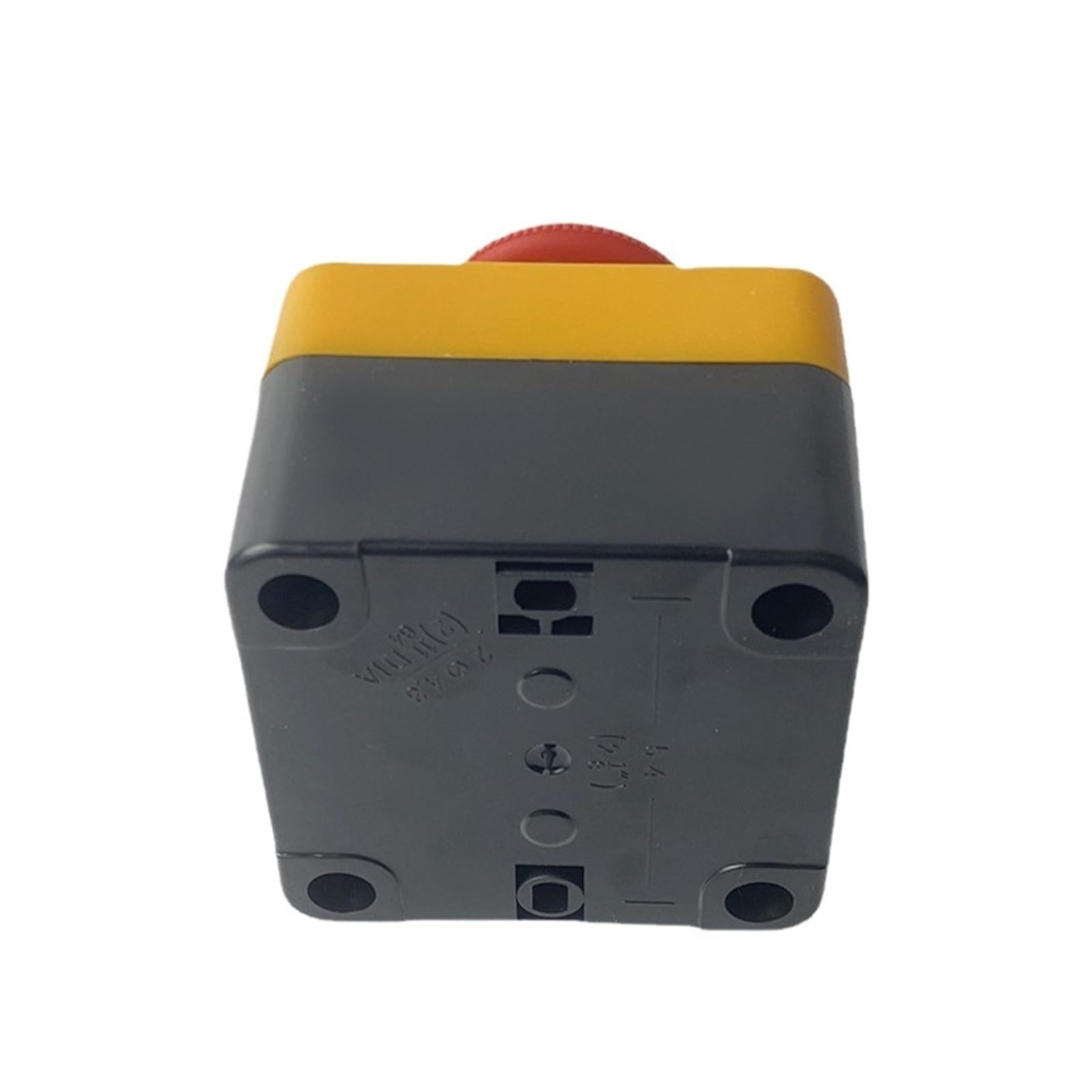 Caja de control protectora de parada de emergencia, caja de interruptor de botón pulsador de parada de emergencia con cabeza de seta roja de 22mm