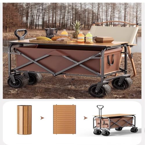 Carrito de camping plegable para transportar tus compras y equipos con comodidad 7