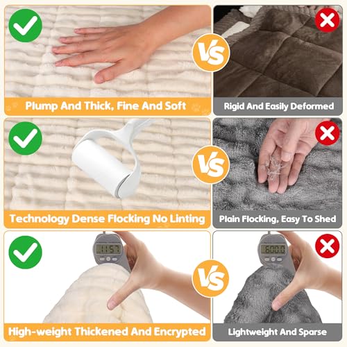 ENONCI Hundedecke Flanell Sofaüberzug Dicke Sofa überzug Haustierfreundlich Weich und Komfortabel rutschfeste Gestaltung Sicher und Langlebig Maschinenwaschbar Sofa Schutz (Beige, 70 x 180CM)