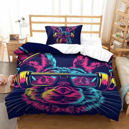 Parure de lit microfibre douce 135x200 avec fermeture éclair robuste - 2