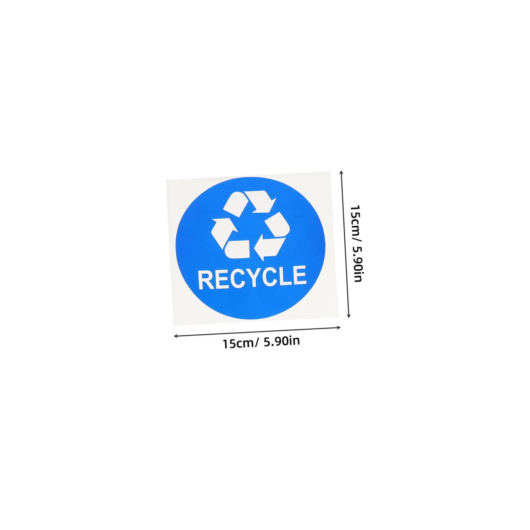 KALLORY 8pcs Trash Classification Stickers for Easy Recycling Self-Adhesive Decals for Garbage Can and Rubbish Bin Design Material