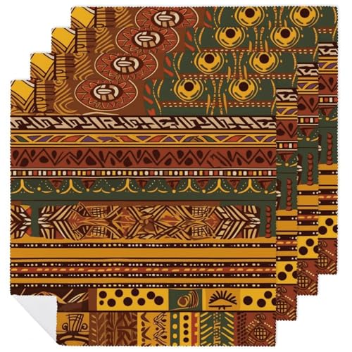 Servilletas de tela con patrón africano 4 unidades miniatura 1