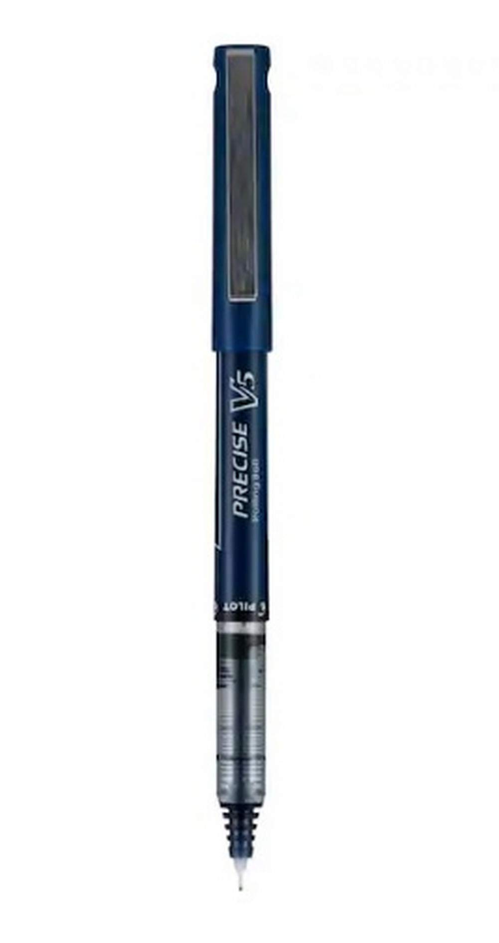 PilotPrecise V5, Capped Liquid Ink Rolling Ball Pens, Extra Fine Point 0.5 mm, Navy Blue, Pack of 12