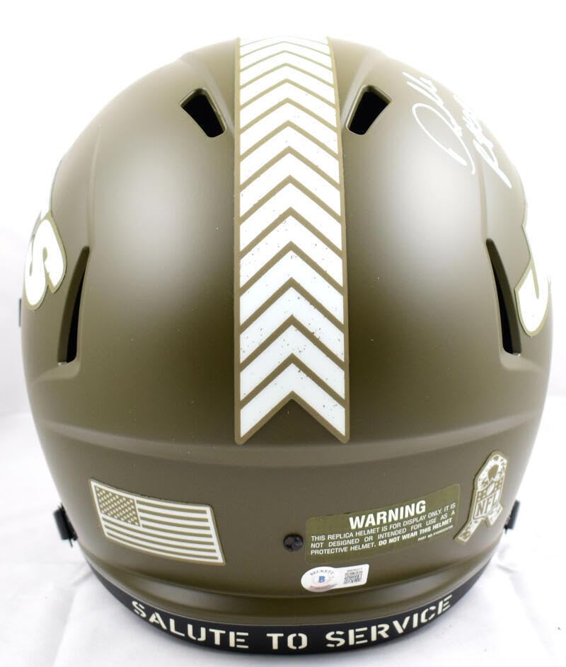 Darrelle Revis Signed Jets F/S STS Speed Helmet-Beckett W Hologram