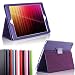 Produktbild XEPTIO Ultra Slim Tasche Leder New Apple iPad 9.7 Zoll 2017/2018 WiFi / 4G/LTE Hülle lila New iPad 2017 Book Cover mit Stand - Zubehör Etui Tablet PC Schutzhülle case (PU Leder Purple)
