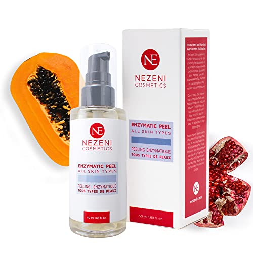 Peeling Enzimático Facial 13 ACTIVOS: 3 Enzimas + 4 Extractos + Ácido Hialurónico Nezeni Cosmetics - BAJO CONSERVANTES 2 años caducidad cerrado | Exfoliante Suave para Pieles Sensibles y/o Secas