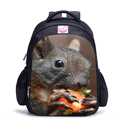 Sac d'école adolescent grand volume 16 inch avec imprimé 3D Squirrel