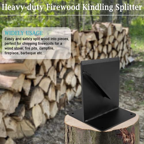 image for Yoursme Upgraded 10 Pounds Heavy-Duty Steel Firewood Kindling Splitter