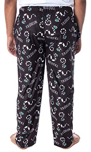 INTIMO Beetlejuice Men's Allover Sandworm Pattern Lounge Sleep Pajama Pants2