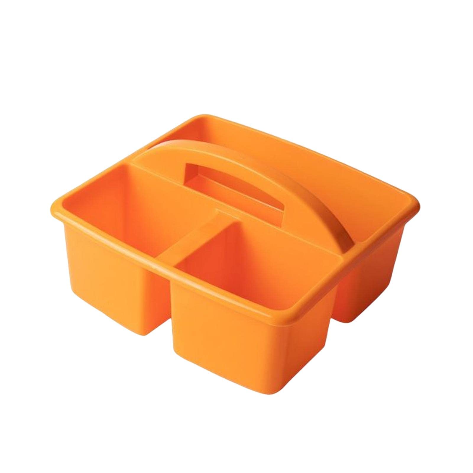 Geardeangloow Orange Desktop Compartment Caddy Holder Stackable Case For Crafts Sewing Dorm