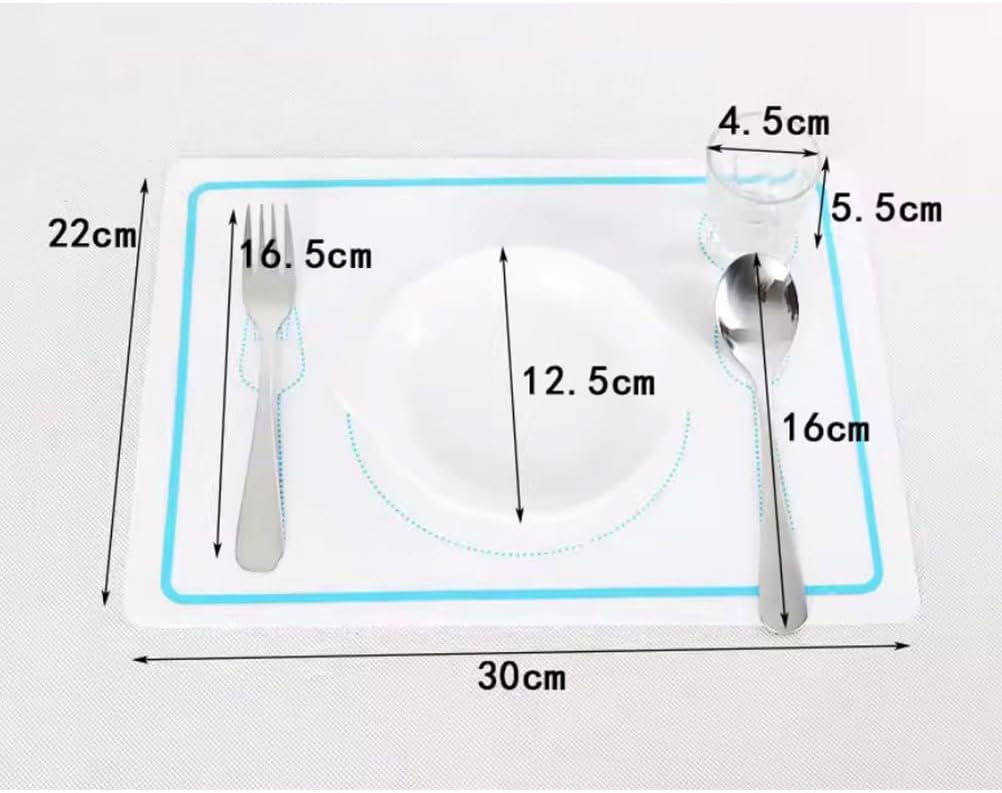 Montessori Teaching Aids Daily Necessities Children's Tableware Silicone Placemats Fork Spoon