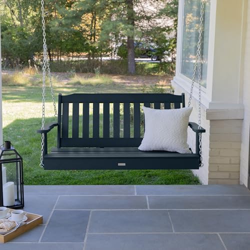 Image of Highwood Lehigh Porch Swing, 4 Feet, Federal Blue