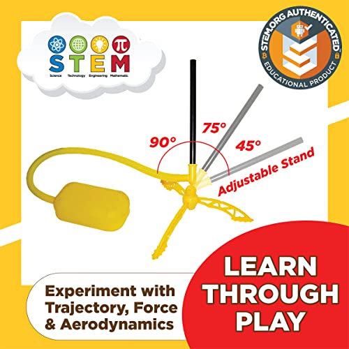 Stomp Rocket, L`Original Ultra - 4 roquettes et Un Lance-roquettes à air - Cadeau Jouet d'extérieur pour garçons et Filles à partir de 5 Ans