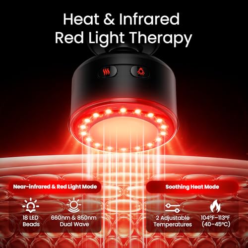 Image of BOB AND BRAD Q2 Ultra Max Mini Massage Gun, Deep Tissue Back Handheld Massager with Infrared Heat Therapy, 5-11mm Amplitude, FSA Approved Portable Percussion Muscle Massager Gun Fathers Day HSA