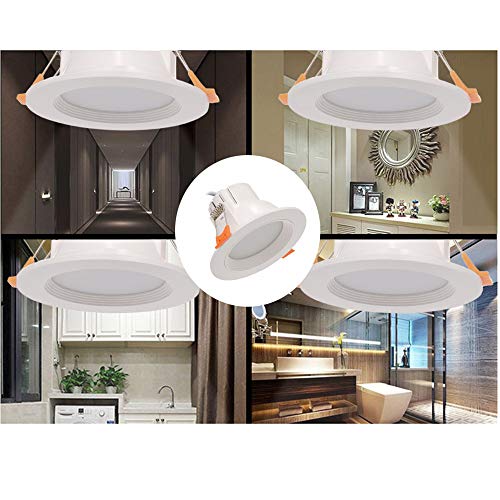 Preisvergleich Produktbild VISLONE Deckenleuchte Bewegungsmelder 3 Zoll 7W Induktionslampe Deckenleuchte Deckenlampe Led Downlight für Home Office Flur Balkon Waschraum Aufzug Lager Garage verwenden