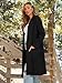 LILLUSORY Women's Long Dressy Cardigan Sweaters Fall Oversized Cozy Jacket Outfits 2025 Date Night Winter Trench Coats Black M