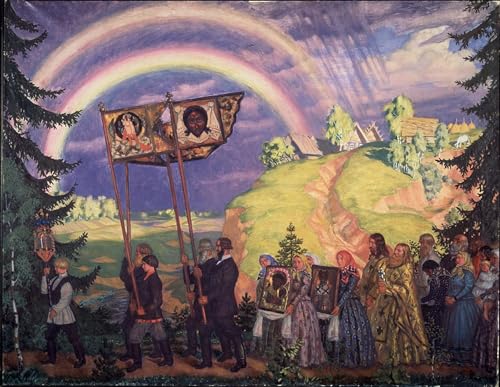 Affiche de Arts Procession de Pâques de Kustodiev - Impression Toile Salon 60x90cm