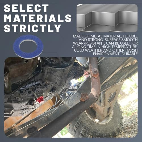 Image of 20PCS Oil Drain Plug Gaskets, Engine Oil Washer, 90430-12031 Oil Pan Drain Plug Gasket, Aluminum M12 Crush Washer Oil Drain Plug Replacement for Toyota Lexus Scion