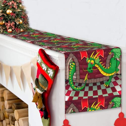 Chemin de table de Noël anti-plis pour table de salle à manger - 7