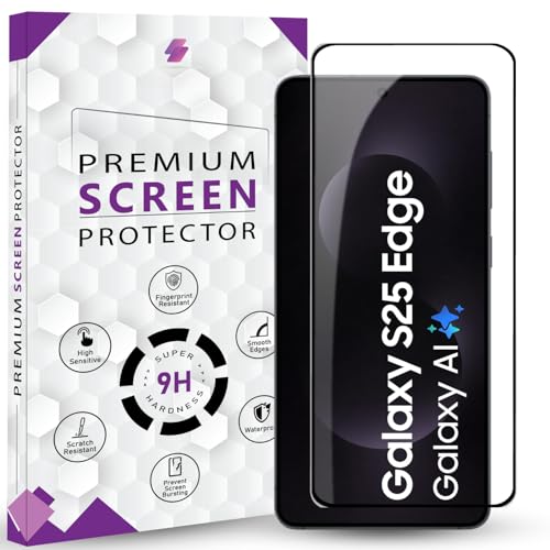 Image of Premium Tempered Glass Screen Protector Guard For Samsung Galaxy S25 Edge (6.7 Inch, Pack of 1) | Edge to Edge Coverage With Easy to installation kit