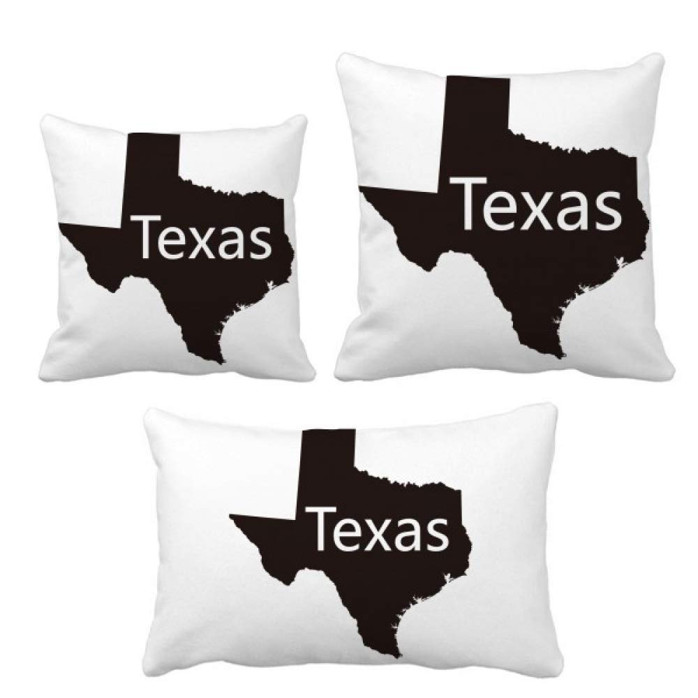 Jeté de coussin Texas carte USA motif silhouette américaine textile canapé maison