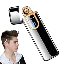 Drumstone 𝟏𝟓 𝐘𝐄𝐀𝐑𝐒 𝐖𝐀𝐑𝐑𝐀𝐍𝐓𝐘 Rechargeable USB Touch Ignition Lighter | Windproof Plasma Electric Lighter for Cigarettes | Flameless, Portable & Stylish (Black) Long-Lasting Charging gallery image