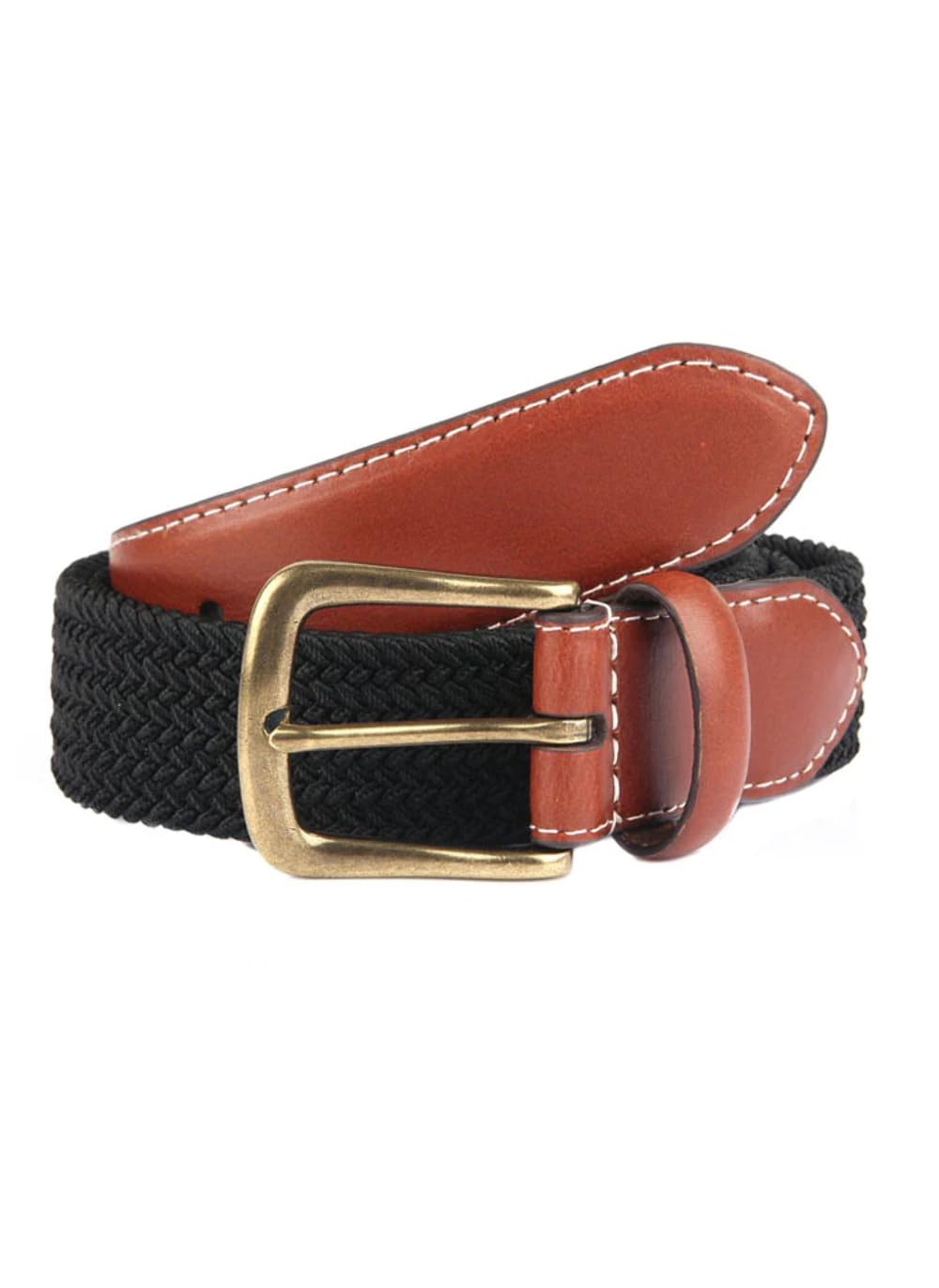 Dents Men’s Stretch Elastic Webbing Belt BLACK M